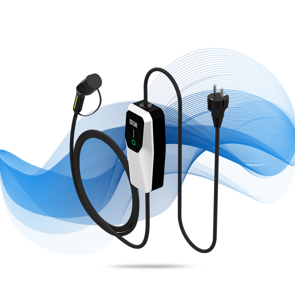 GIZNT 11kW 3-phase portable EV charger with carrying case