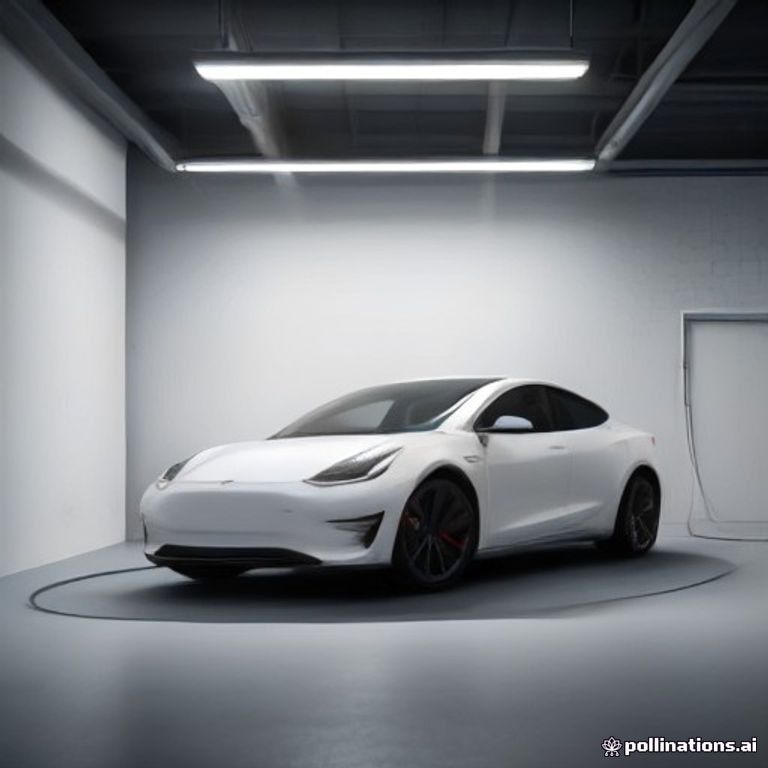 Tesla Model 3 and Model Y charging with GIZNT wall-mounted EV charger